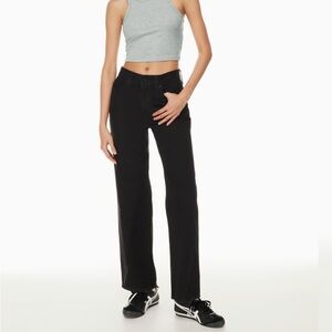 Sunday best black Jupiter Jean high rise wide leg
